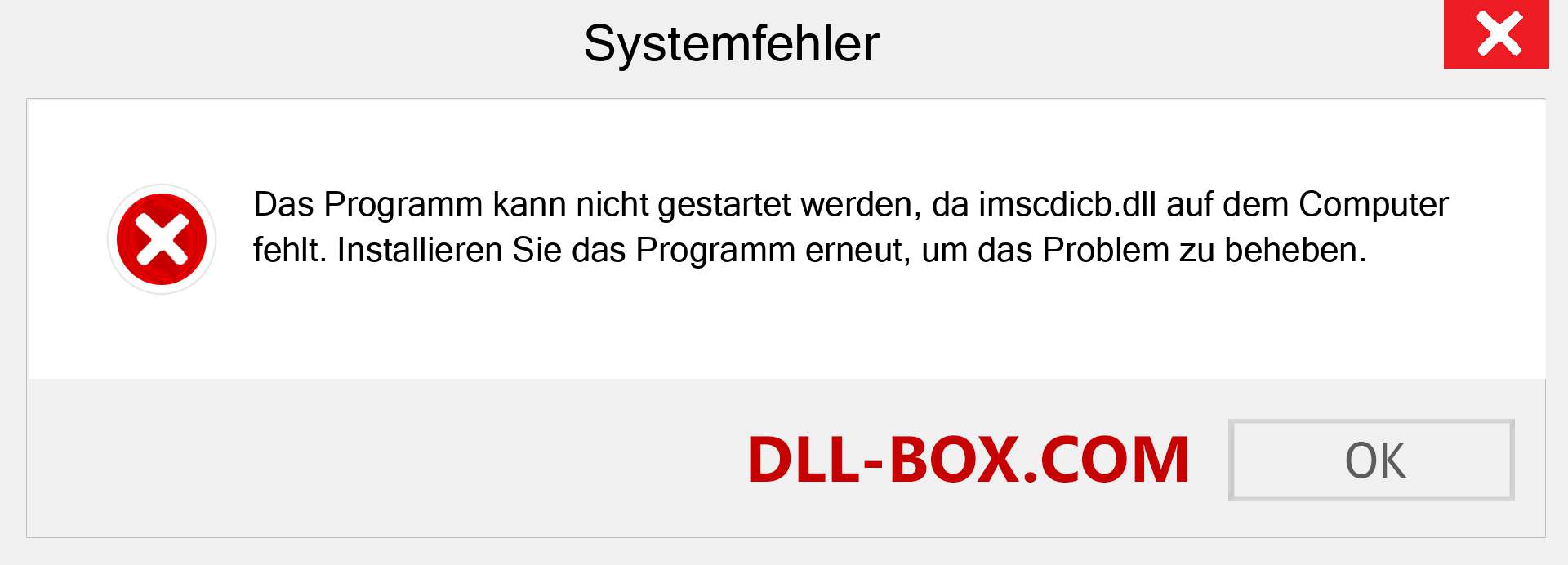 imscdicb.dll-Datei fehlt?. Download für Windows 7, 8, 10 - Fix imscdicb dll Missing Error unter Windows, Fotos, Bildern