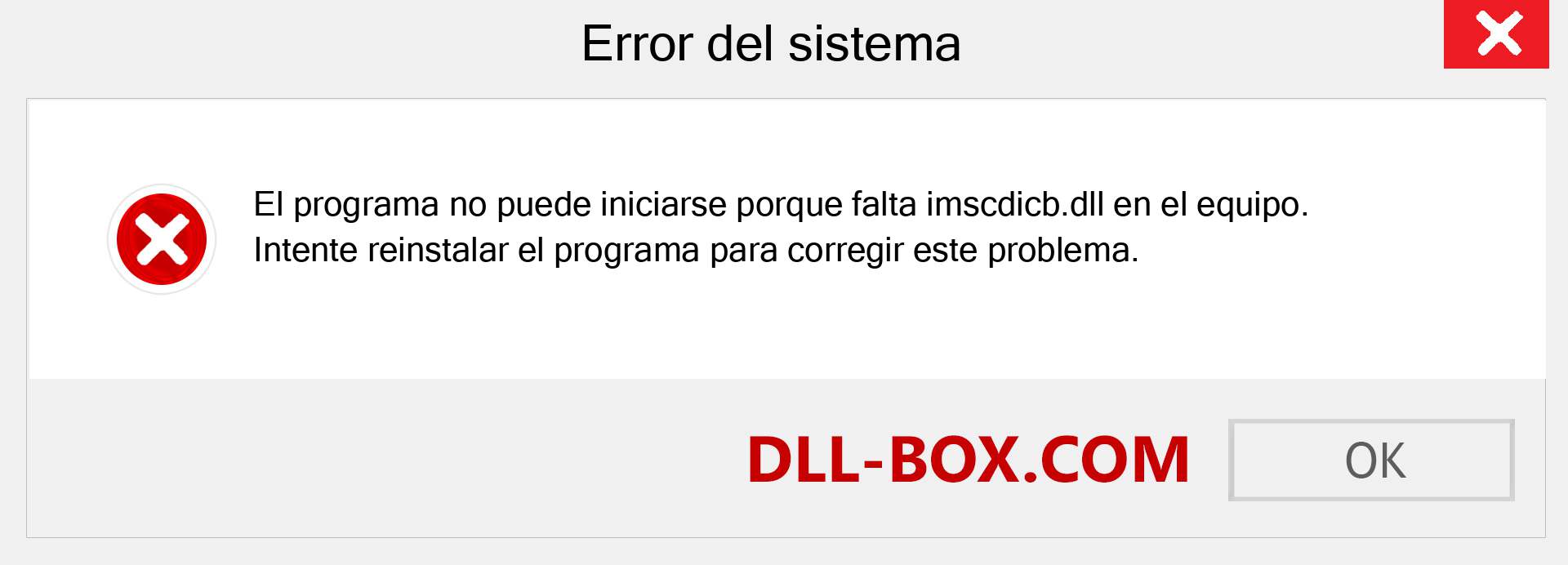 ¿Falta el archivo imscdicb.dll ?. Descargar para Windows 7, 8, 10 - Corregir imscdicb dll Missing Error en Windows, fotos, imágenes